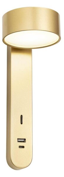 Redo 01-4641 - LED стенно осветително тяло SADES LED/6W/230V CRI 90 USB златно