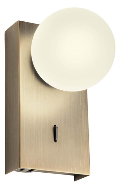 Redo 01-4658 - LED стенно осветително тяло NORMA LED/5W/230V CRI 90 USB бронзово
