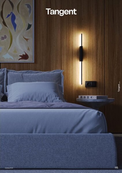 Redo 01-4673 - LED стенен аплик TANGENT LED/6W/230V CRI 90 черен