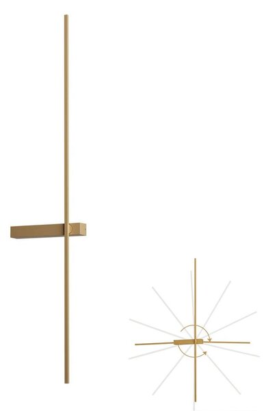 Redo 01-4674 - LED настенно осветително тяло TANGENT LED/9W/230V CRI 90 златно