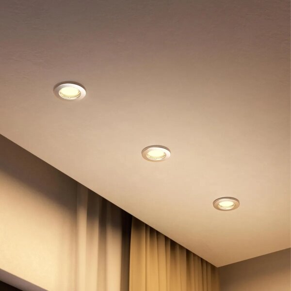 Philips - LED RGBW димируемо вградено осветително тяло PERIDOT 1xGU10/6,5W/230V сребристо