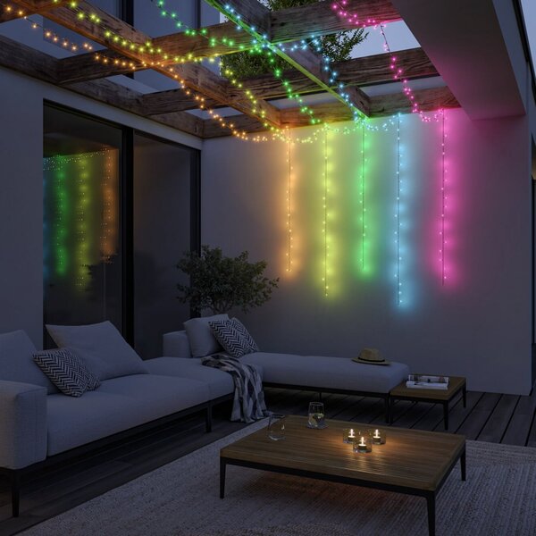Paulmann Plug & Shine Smart светлинна верига Yuna 5 м RGB, черна, Затъмняване, Черен, Пластмаса, Модерен