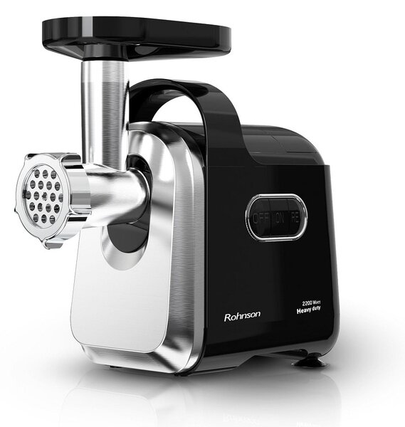 Месомелачка Rohnson R-5434, 2.2 кг/мин, ножове от неръждаема стомана, 2200W, черна