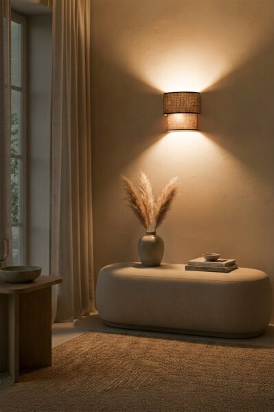 Brilagi - LED стенно осветително тяло BOHO ECO 1xE27/10W/230V кафяво