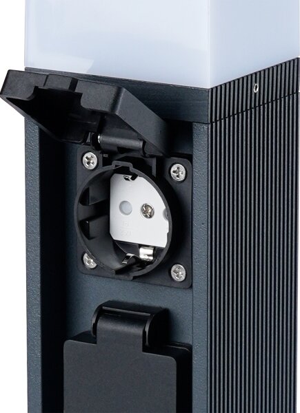 Brilagi -Външна лампа с 2 SCHUKO контакта PILLAR 1xG9/11W/230V IP44 антрацит
