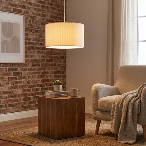Brilagi - Полилей на кабел SIRIJA MODERN 1xE27/60W/230V Ø 35 см кремав