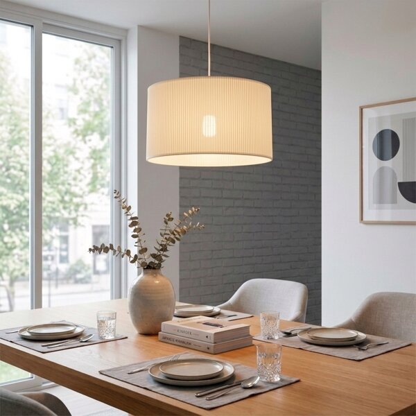 Brilagi - Полилей на кабел SIRIJA MODERN 1xE27/60W/230V Ø 35 см кремав