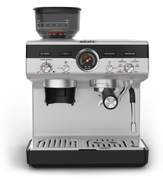 Кафеавтомат Krups Precision, 15 bar, 3.5л. капацитет на воден резервоар, Thermoblock система, 3 температурни настройки, черен