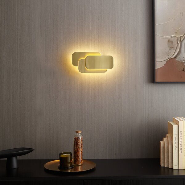 Модерна стенна лампа месинг с LED 3-степенно димиране - Dias
