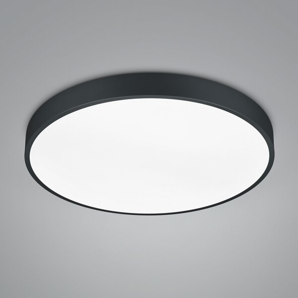 Trio Lighting LED лампа за таван Waco, CCT, Ø 49,5 cm, черен мат, Затъмняване, Черен, Дневна/трапезария, Метал