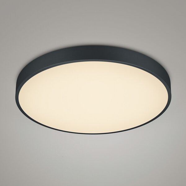 Trio Lighting LED лампа за таван Waco, CCT, Ø 49,5 cm, черен мат, Затъмняване, Черен, Дневна/трапезария, Метал