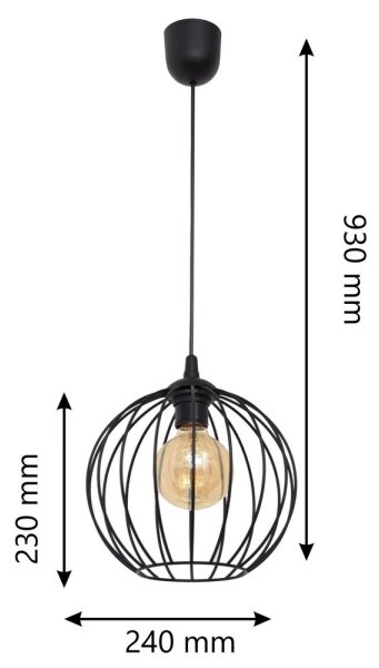 Висящ полилей MERCURE 1xE27/15W/230V