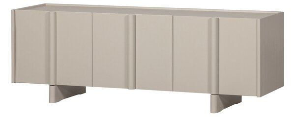 Светлосива маса за телевизор от масивен бор 152x53x46 cm Basu – WOOOD
