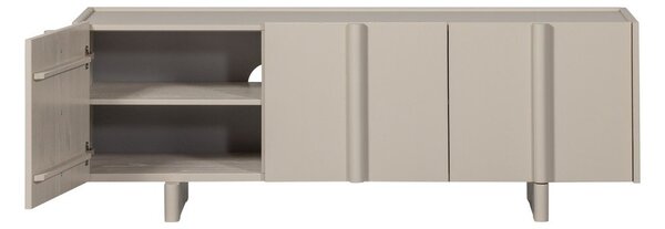 Светлосива маса за телевизор от масивен бор 152x53x46 cm Basu – WOOOD