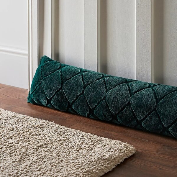 Тъмнозелено уплътнение за врата 20x90 cm Cosy Diamond – Catherine Lansfield