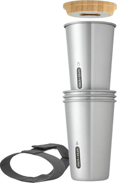 Чаша за път от неръждаема стомана в сребрист цвят 500 ml – Black + Blum