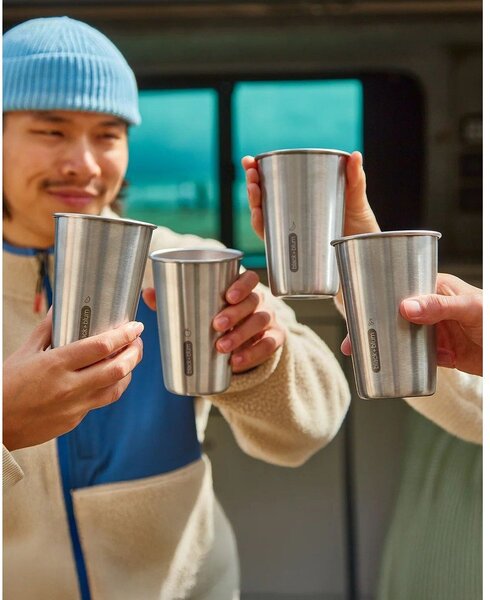 Чаша за път от неръждаема стомана в сребрист цвят 500 ml – Black + Blum