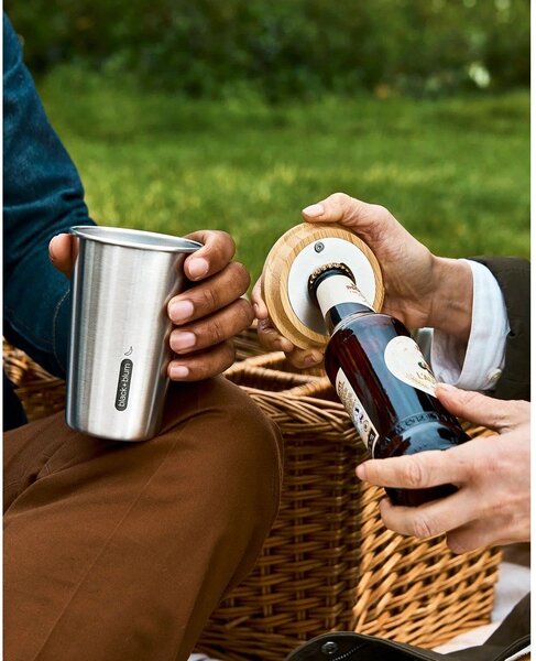 Чаша за път от неръждаема стомана в сребрист цвят 500 ml – Black + Blum