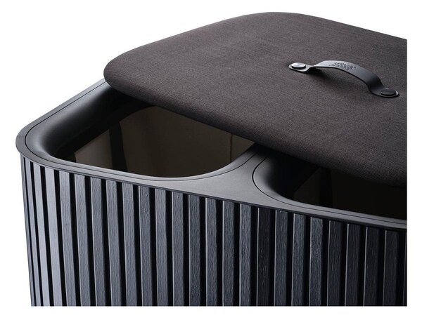 Черен бамбуков кош за пране 2x45 l Tota Luxe – Joseph Joseph