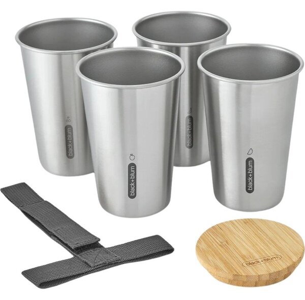 Чаша за път от неръждаема стомана в сребрист цвят 500 ml – Black + Blum