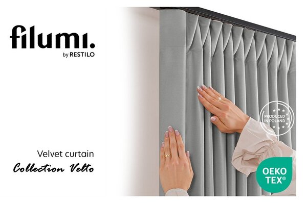 Сива затъмняваща завеса 200x270 cm Velto – Filumi
