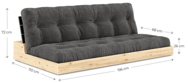 Разтегателен диван в цвят горчица 196 cm Base – Karup Design