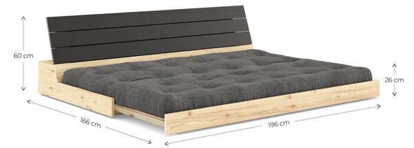 Разтегателен диван в цвят горчица 196 cm Base – Karup Design
