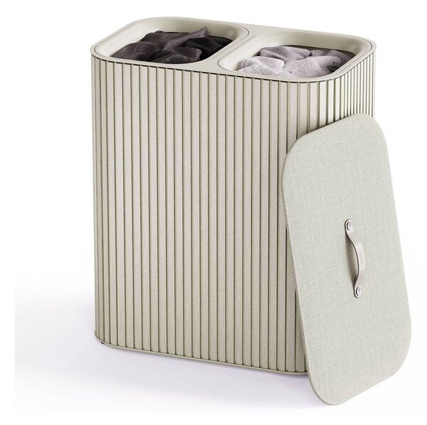 Бежов бамбуков кош за пране 2x45 l Tota Luxe – Joseph Joseph