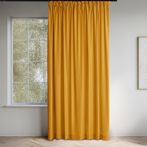 Затъмняваща завеса в цвят горчица 140x270 cm Velto – Filumi
