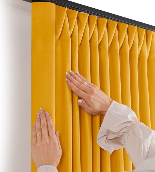Затъмняваща завеса в цвят горчица 140x270 cm Velto – Filumi