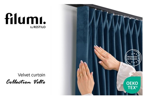Синя затъмняваща завеса 140x270 cm Velto – Filumi