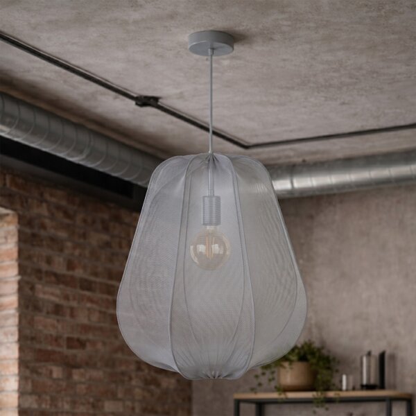 Brilagi - LED висящ полилей на кабел ARVEN 1xE27/8W/230V Ø 37 см сив