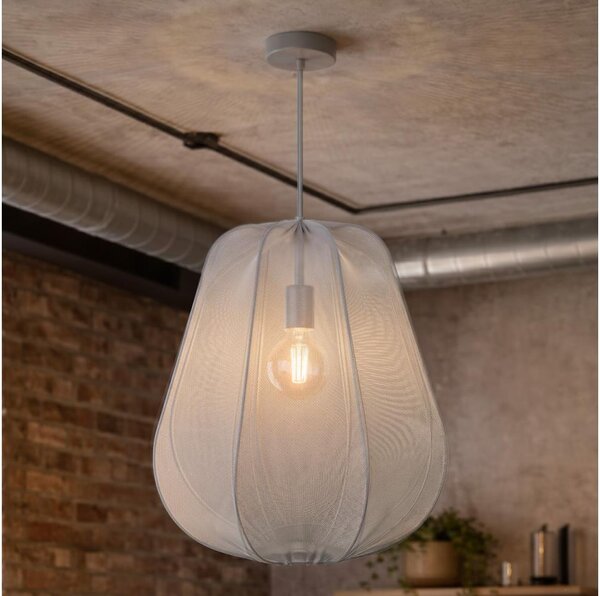 Brilagi - LED висящ полилей на кабел ARVEN 1xE27/8W/230V Ø 37 см сив