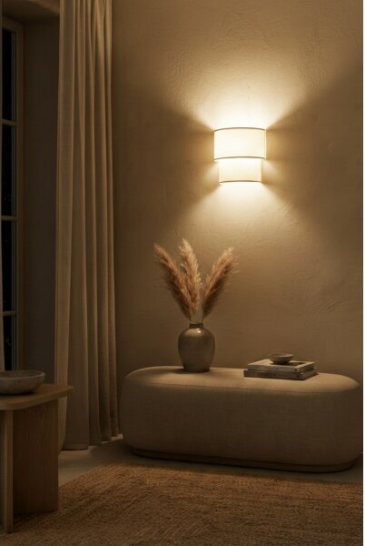 Brilagi - LED стенна лампа BOHO ECO 1xE27/10W/230V кремава