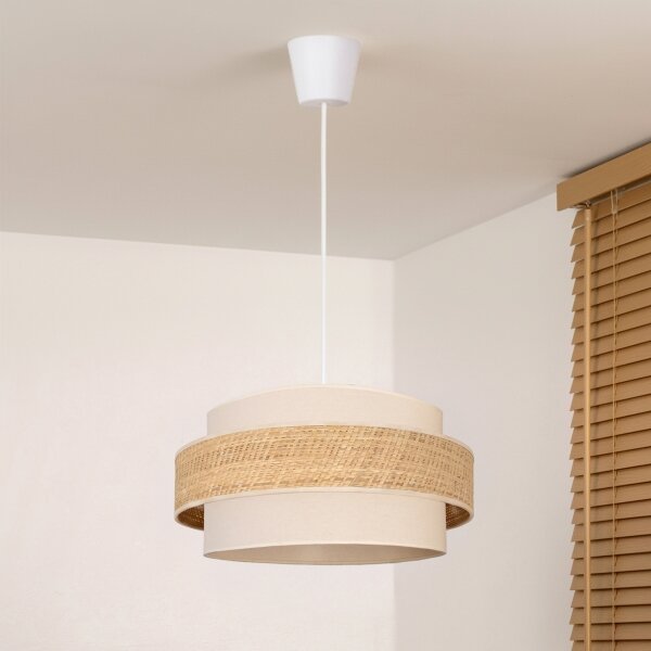 Brilagi - Висяща лампа на кабел SPACE 1xE27/60W/230V диаметър 40 см бежова/кремава