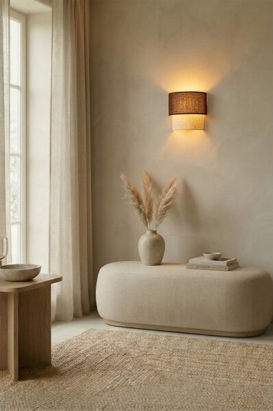 Brilagi - LED стенен аплик BOHO ECO 1xE27/10W/230V кафяв/кремав