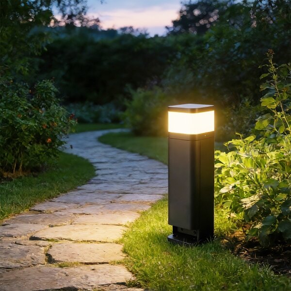 Brilagi -Външна лампа с 2 SCHUKO контакта PILLAR 1xG9/11W/230V IP44 антрацит