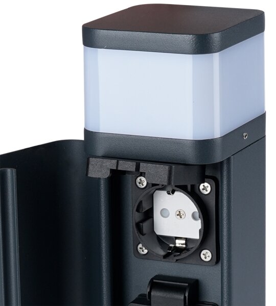 Brilagi -Външна лампа с 2 SCHUKO контакта PILLAR 1xG9/11W/230V IP44 антрацит
