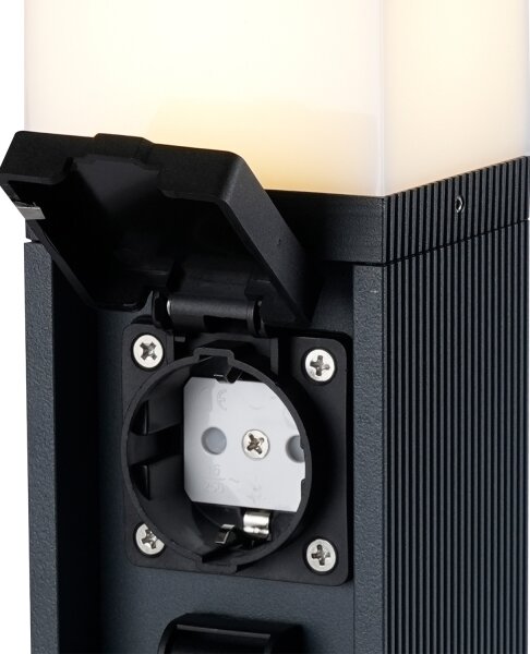 Brilagi -външна лампа с 2 SCHUKO контакта PILLAR 1xG9/11W/230V IP44 антрацит