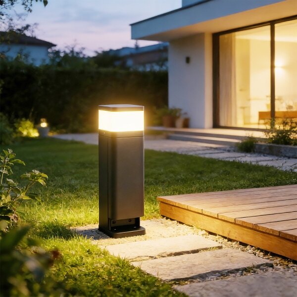 Brilagi -Външна лампа с 2 SCHUKO контакта PILLAR 1xG9/11W/230V IP44 антрацит