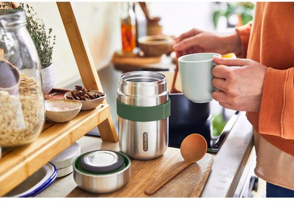 Термос за храна от неръждаема стомана в сребрист цвят 400 ml – Black + Blum