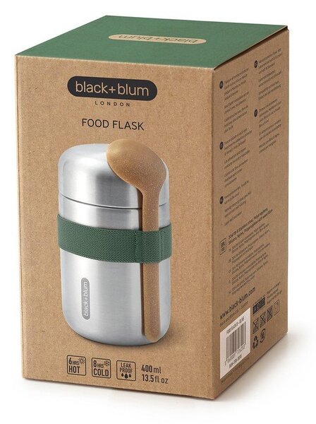 Термос за храна от неръждаема стомана в сребрист цвят 400 ml – Black + Blum