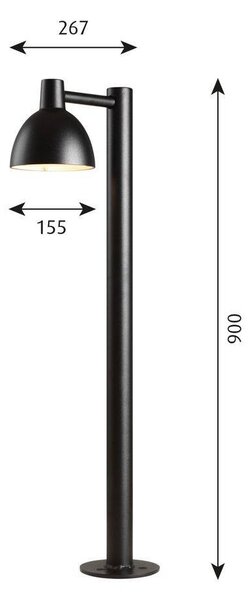 Louis Poulsen - Toldbod 155 Градинска Лампа Черно Louis Poulsen