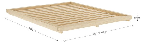 Двойно легло от борова дървесина с решетка 160x200 cm Dock - Karup Design