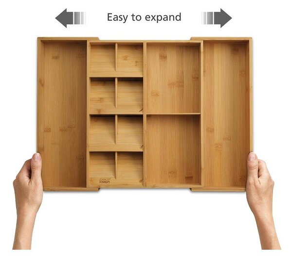 Регулируем бамбуков органайзер за прибори в естествен цвят 32 x 40 cm DrawerStore Bamboo – Joseph Joseph
