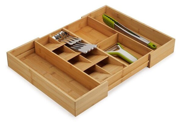 Регулируем бамбуков органайзер за прибори в естествен цвят 32 x 40 cm DrawerStore Bamboo – Joseph Joseph