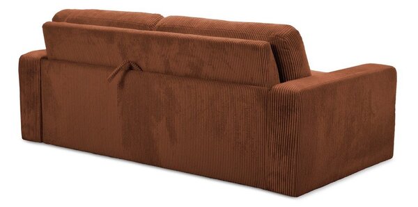 Теракотен разтегателен диван от рипсено кадифе 195 cm Nona – Makamii