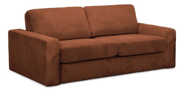 Теракотен разтегателен диван от рипсено кадифе 195 cm Nona – Makamii
