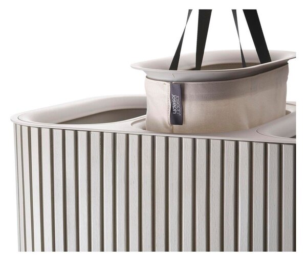 Бежов бамбуков кош за пране 3x30 l Tota Trio Luxe – Joseph Joseph