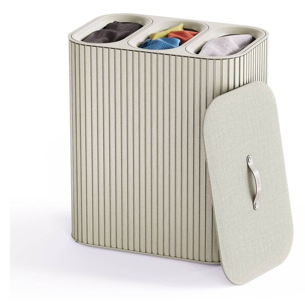 Бежов бамбуков кош за пране 3x30 l Tota Trio Luxe – Joseph Joseph
